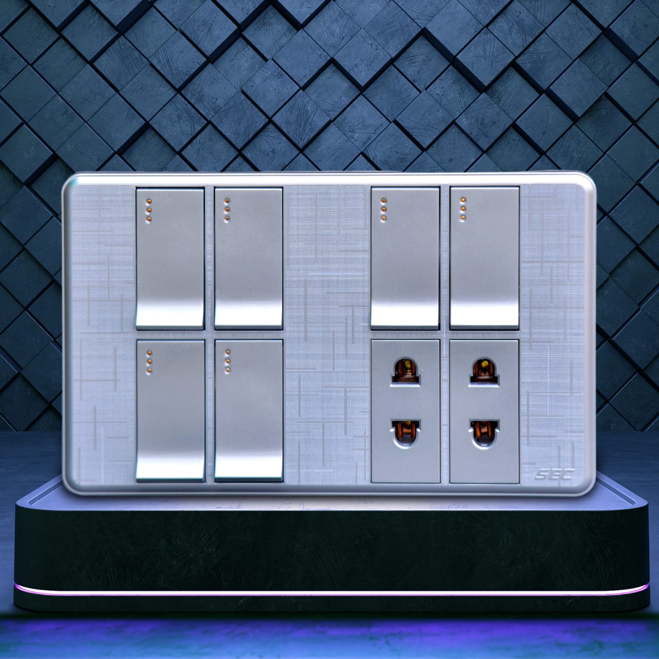 6 Switch + 2 Socket